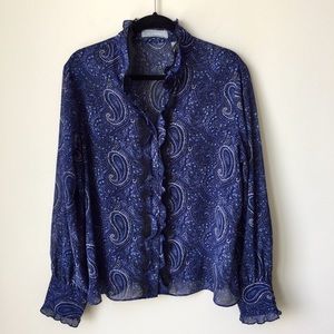 Blue Paisley Blouse